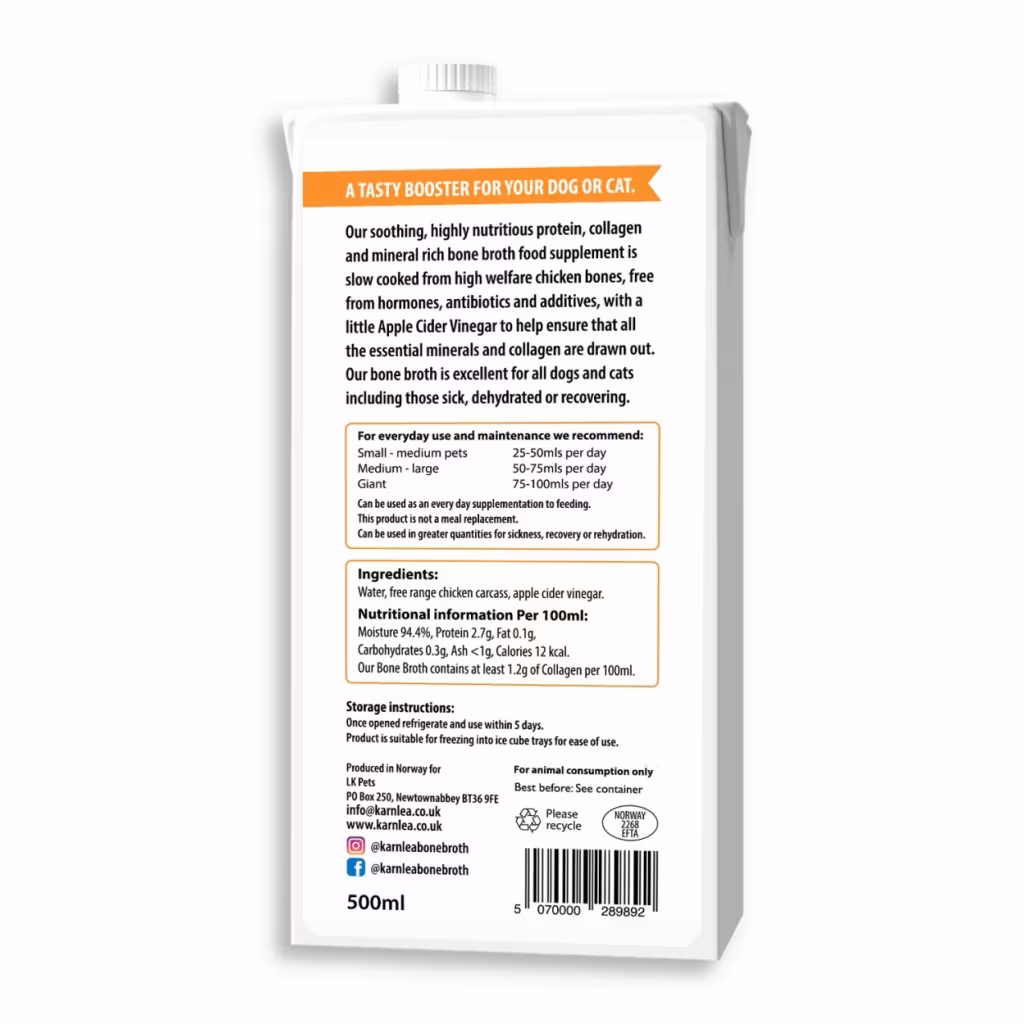 Karnlea Bone Broth Kylling 500ml