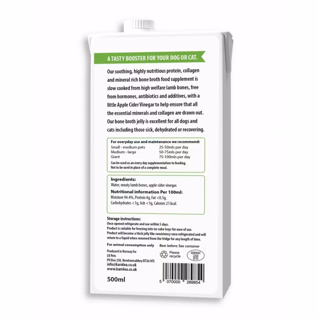 Karnlea Bone Broth Lam 500ml