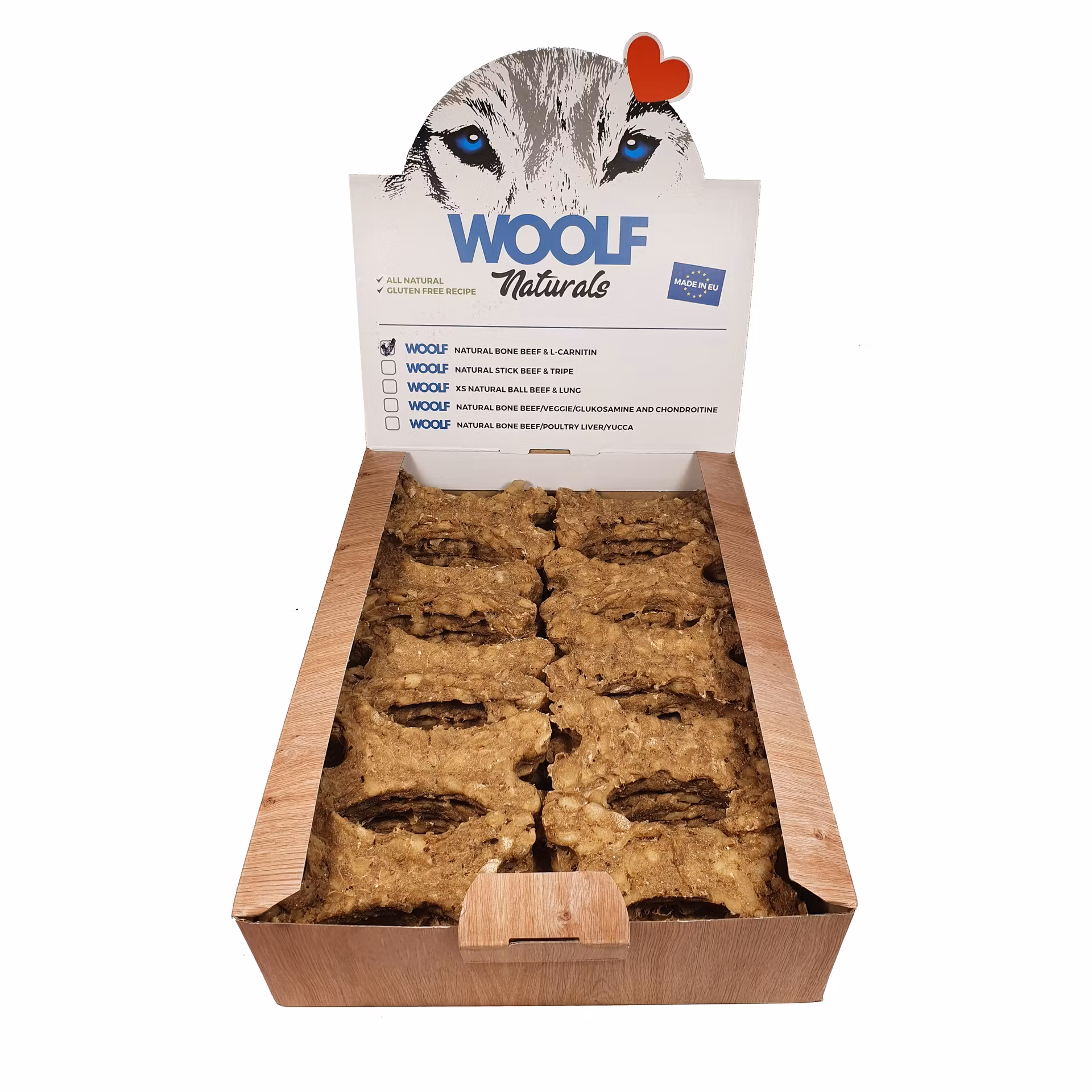 Woolf Natural Bone Beef & L-Carnitin 24g per stk