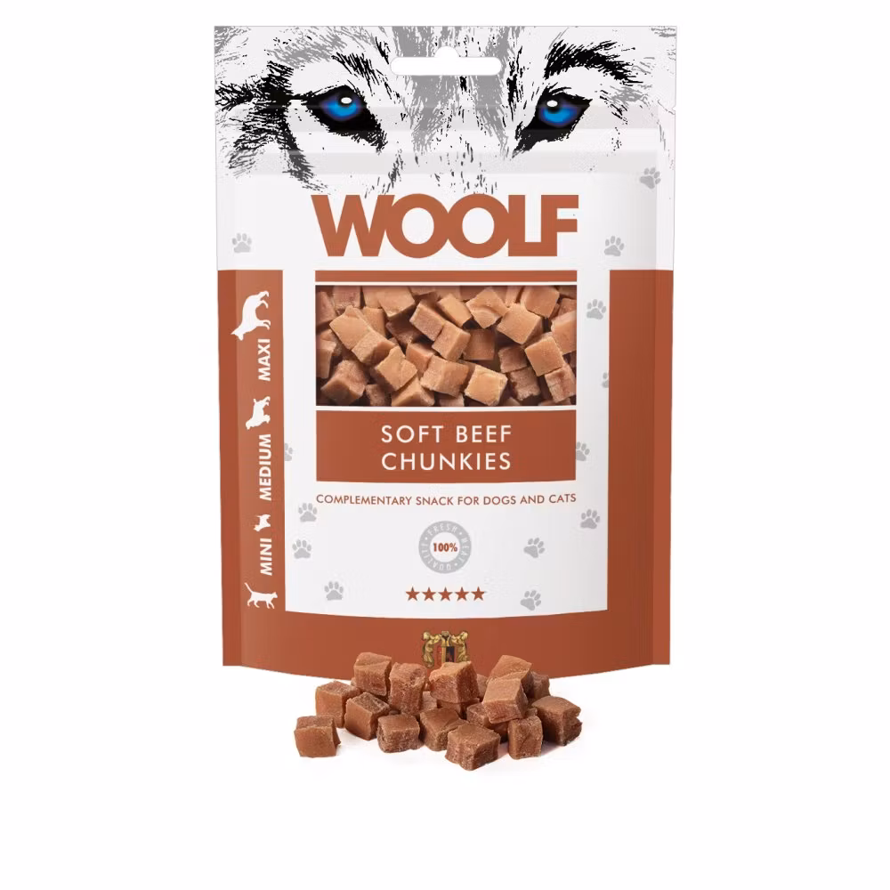 Woolf Beef Chunkies 100g