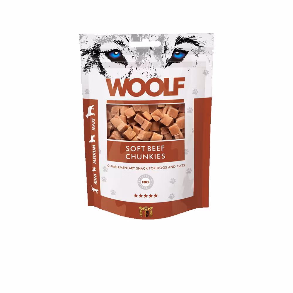 Woolf Beef Chunkies 100g