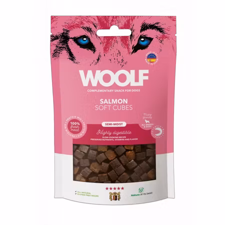 Woolf Soft Cubes Salmon 100g