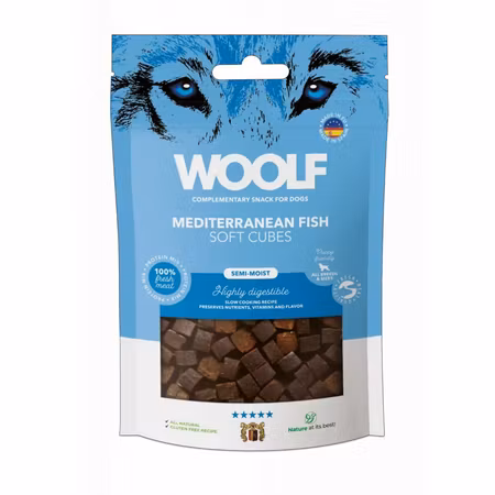 Woolf Soft Cubes Mediterranean Fish 100g