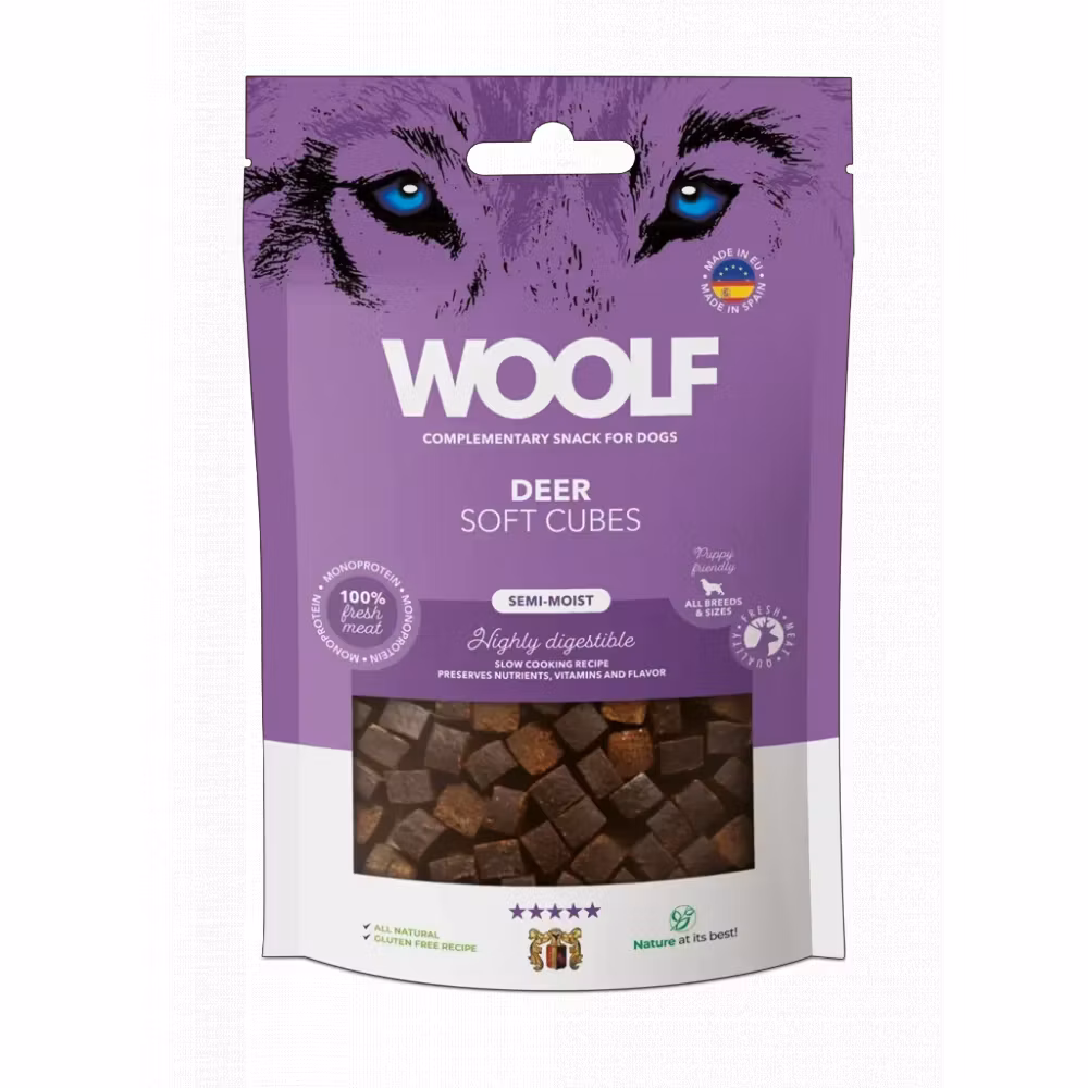 Woolf Soft Cubes Deer 100g