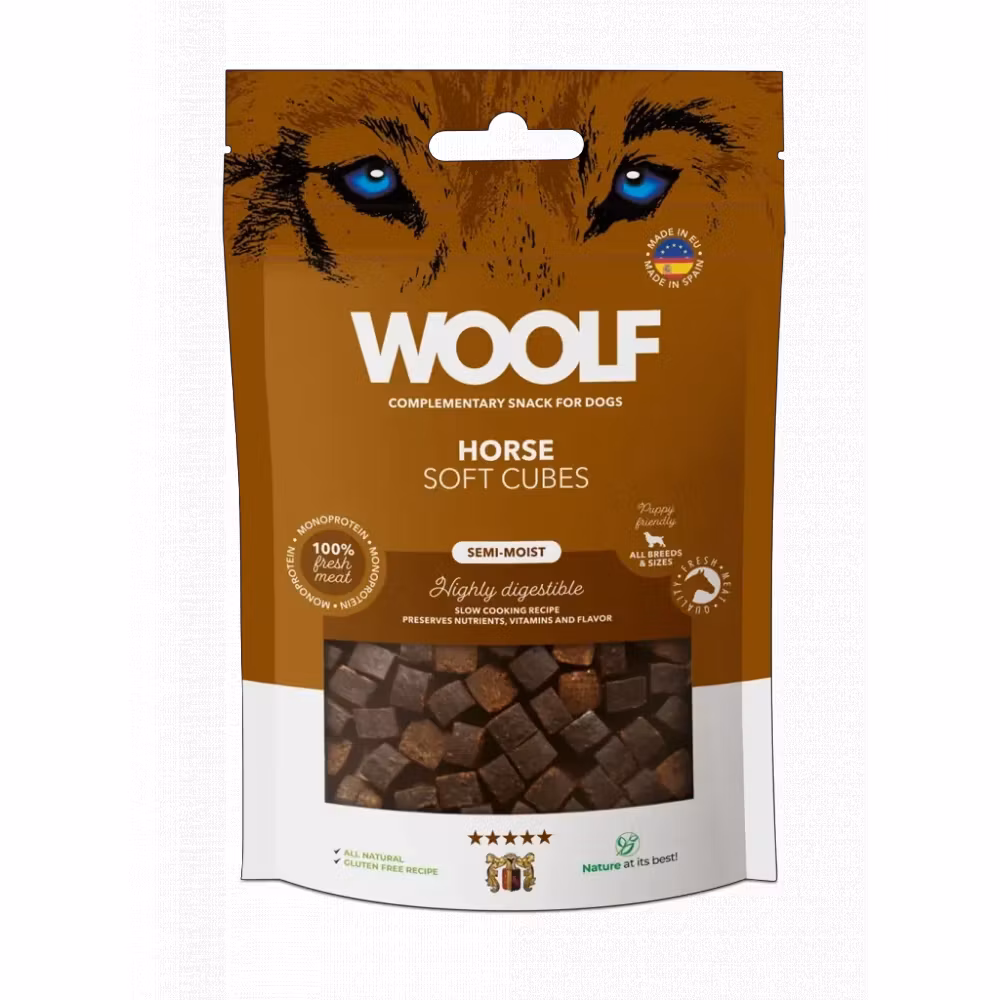 Woolf Soft Cubes Horse 100g