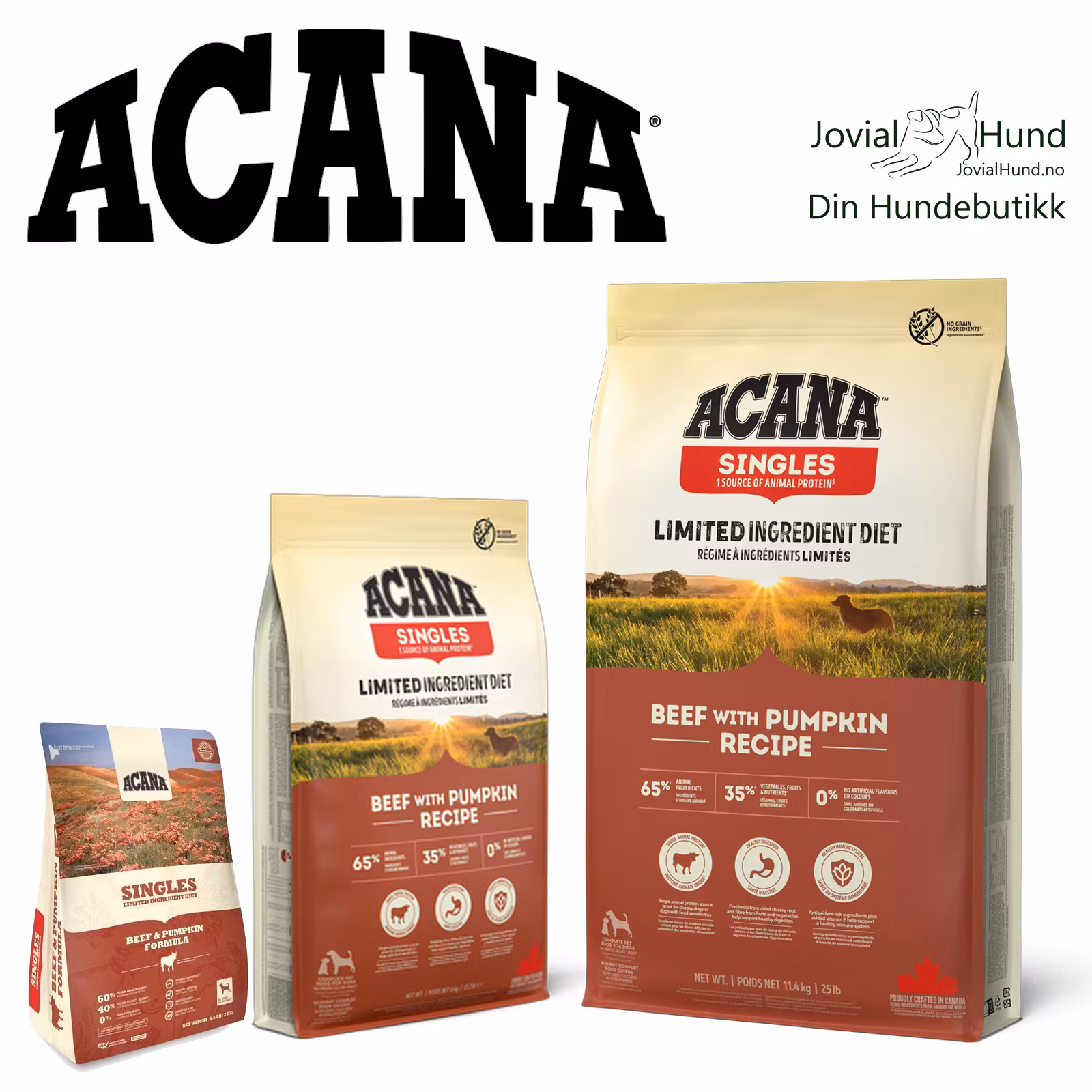 Acana Dog Beef with Pumpkin Recipe - Singles