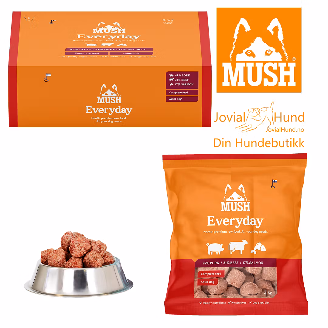 MUSH Everyday Rød (Gris-Okse-Laks) - Red