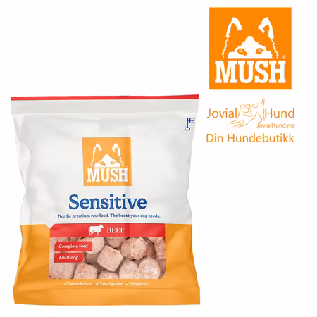 MUSH Sensitive Okse 3 kg (Storfe/Nôt)