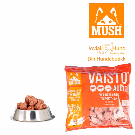 MUSH Vaisto® Rød 3 kg (Gris-Okse-Laks) - Red