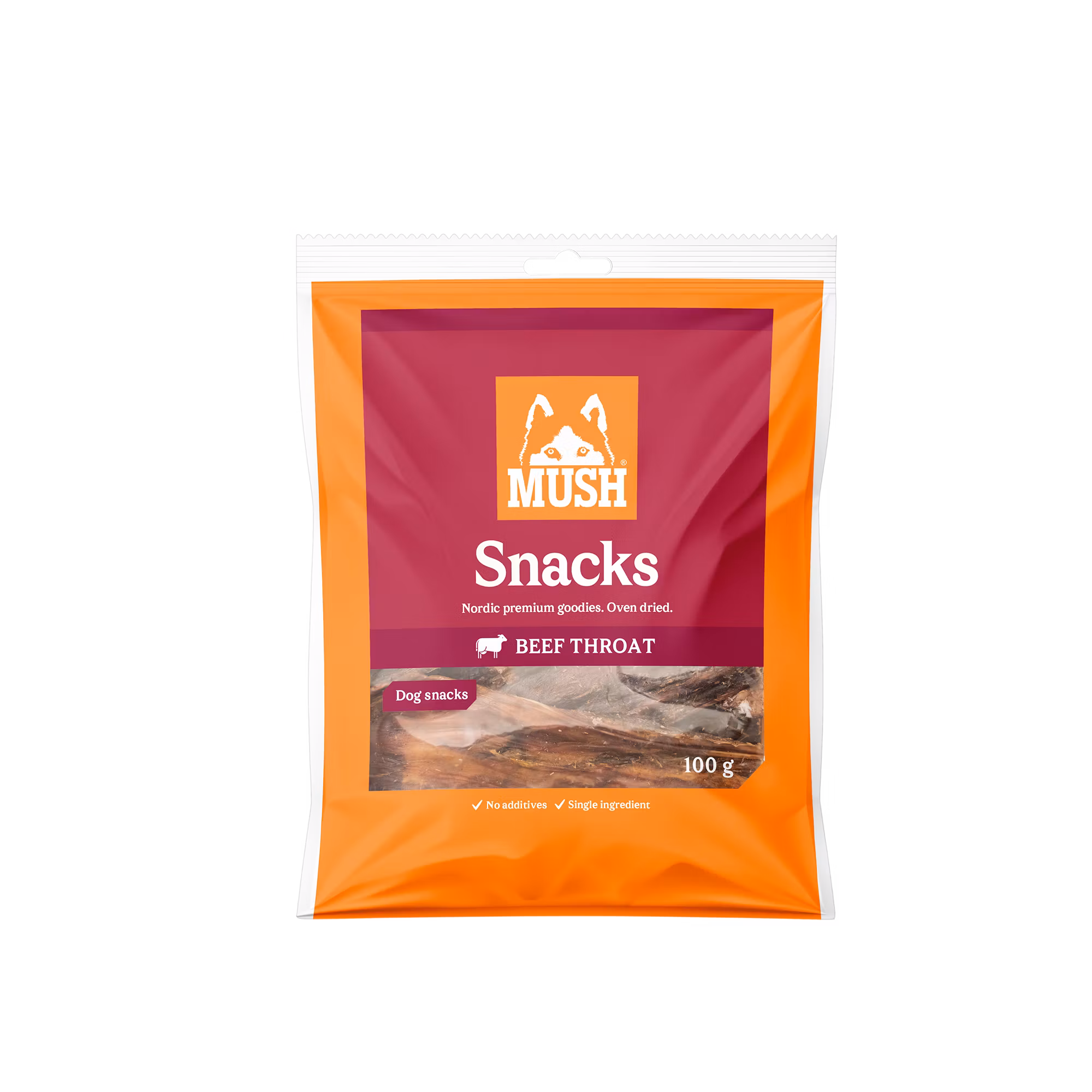 MUSH Snacks okse-luftrør 120g