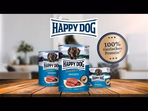 Happy Dog Boksemat Sensible Pure Sweden M/Vilt 400g