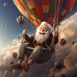 Dubbelt kort med kuvert - Mot nya äventyr - Ballong (6 stycken)