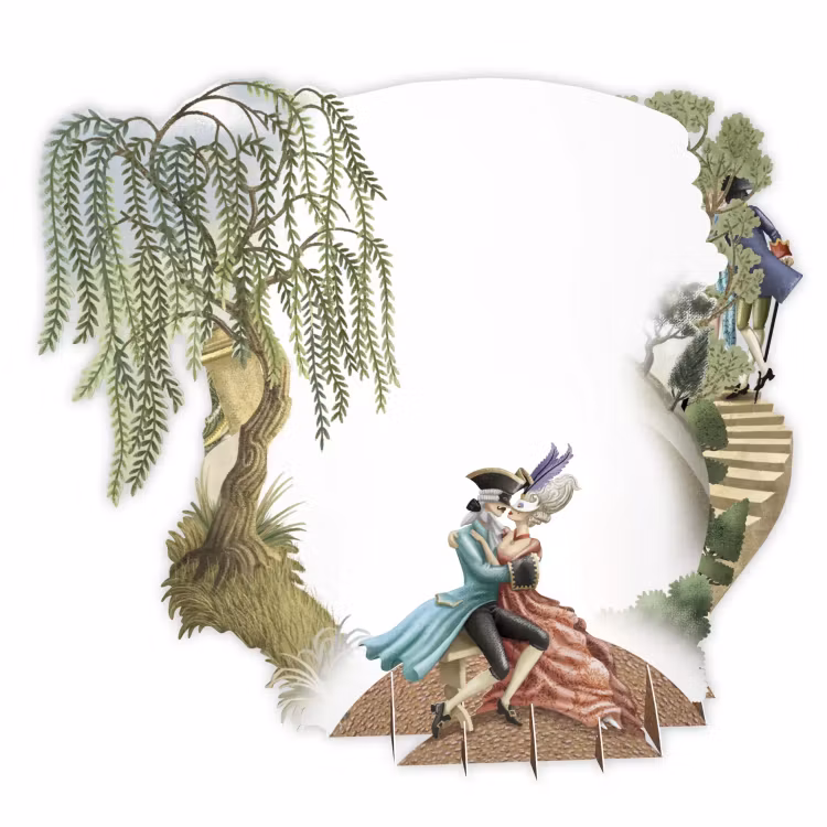 Magiska gratulationskort - Maskeradbalen (6 kort)