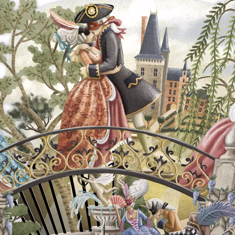 Magiska gratulationskort - Maskeradbalen (6 kort)