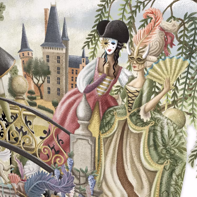 Magiska gratulationskort - Maskeradbalen (6 kort)