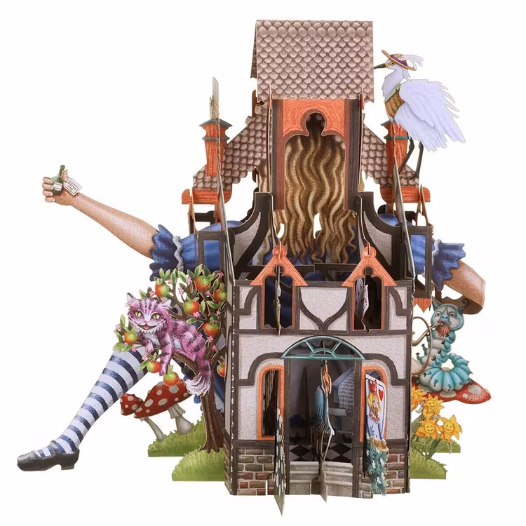 Magiskt, utvikbart gratulationskort - Alice i huset (6 kort)