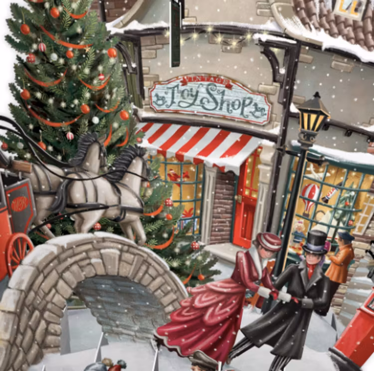 Jul hos Dickens (6 kort med kuvert)