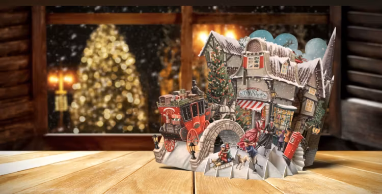 Jul hos Dickens (6 kort med kuvert)