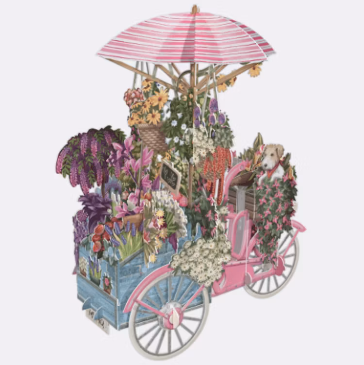 Blomstervagnen (6 kort med kuvert)