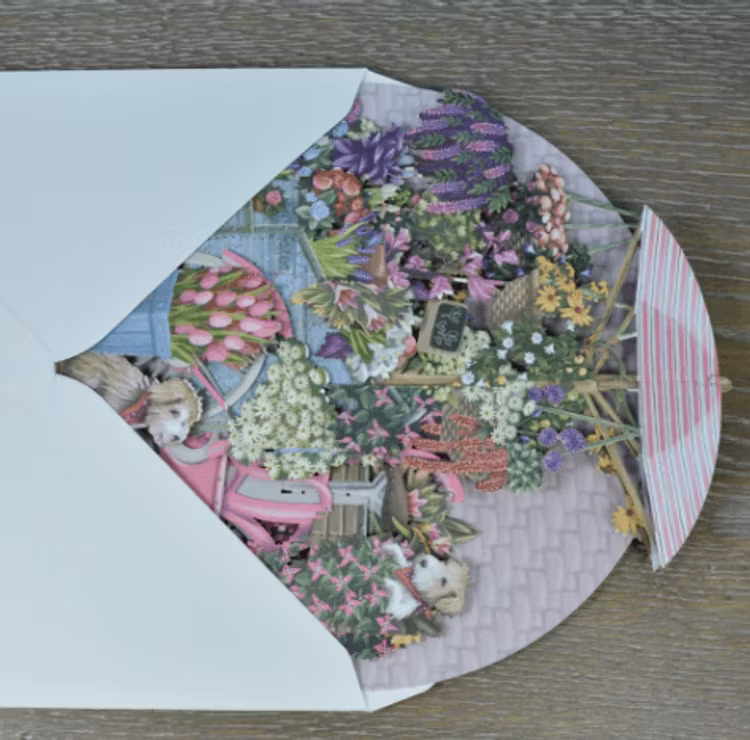 Blomstervagnen (6 kort med kuvert)