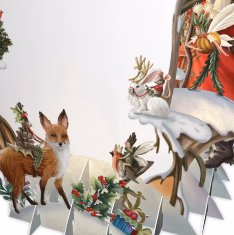 Julklappar i skogen (6 kort med kuvert)