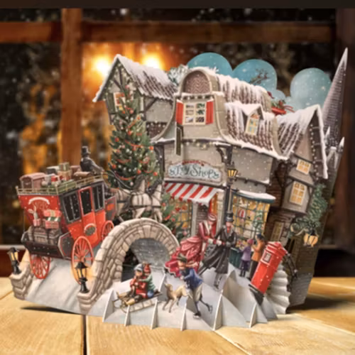 Jul hos Dickens (6 kort med kuvert)