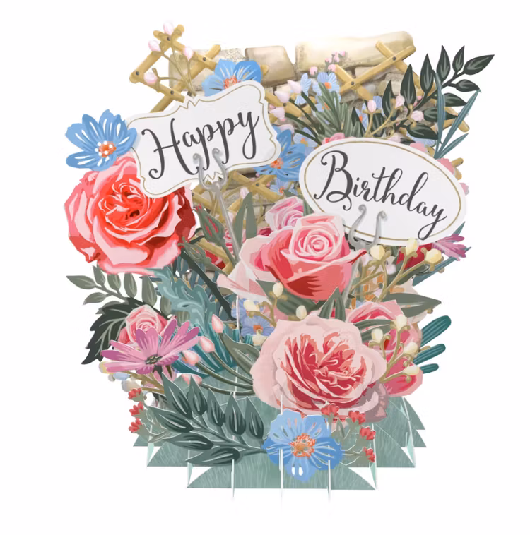 Happy Birthday (6 kort med kuvert)