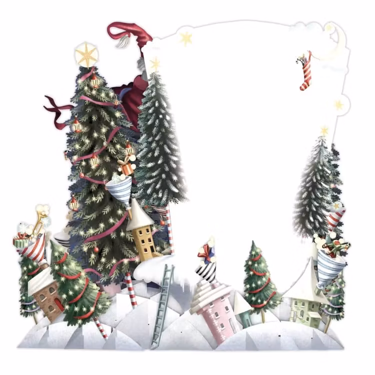 Julklappsutdelning (6 kort med kuvert)