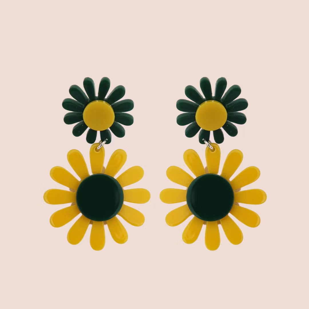 Flera Flowers #gulgrön