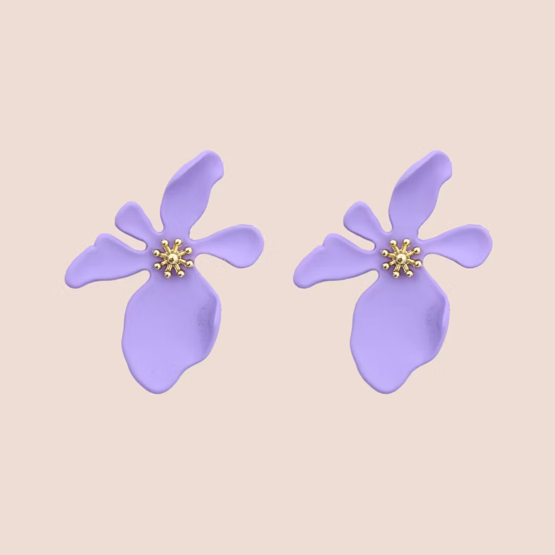 Snirkliga stud-blomster #ljuslila