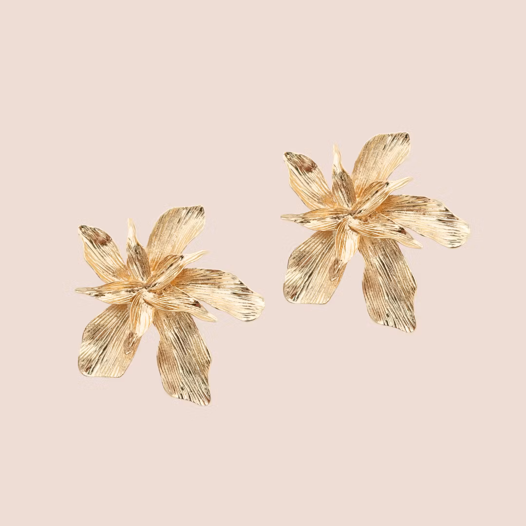 Den store blomörhängen #guld