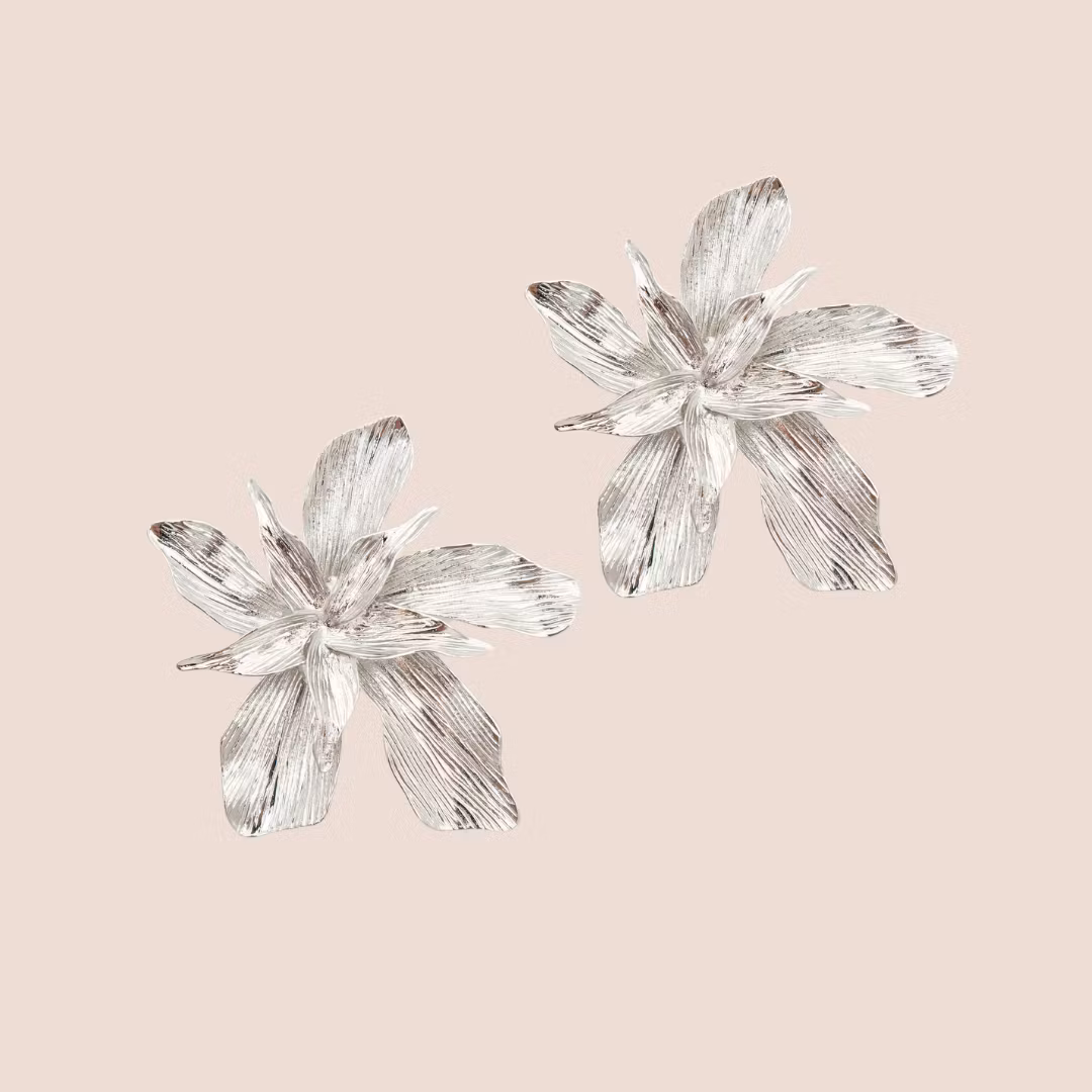 Den store blomörhängen #silver