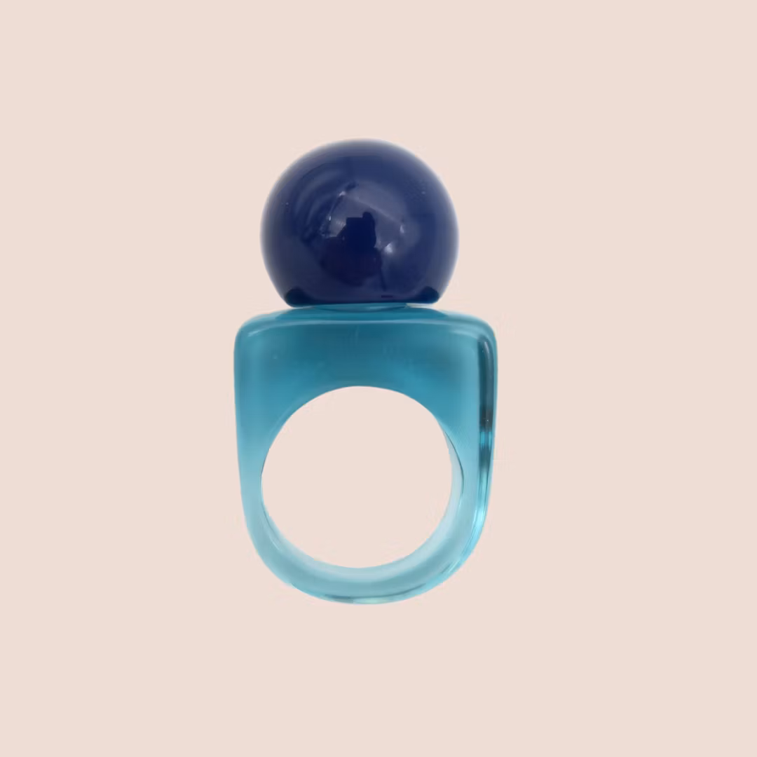 Big Pearl ring #blåblå