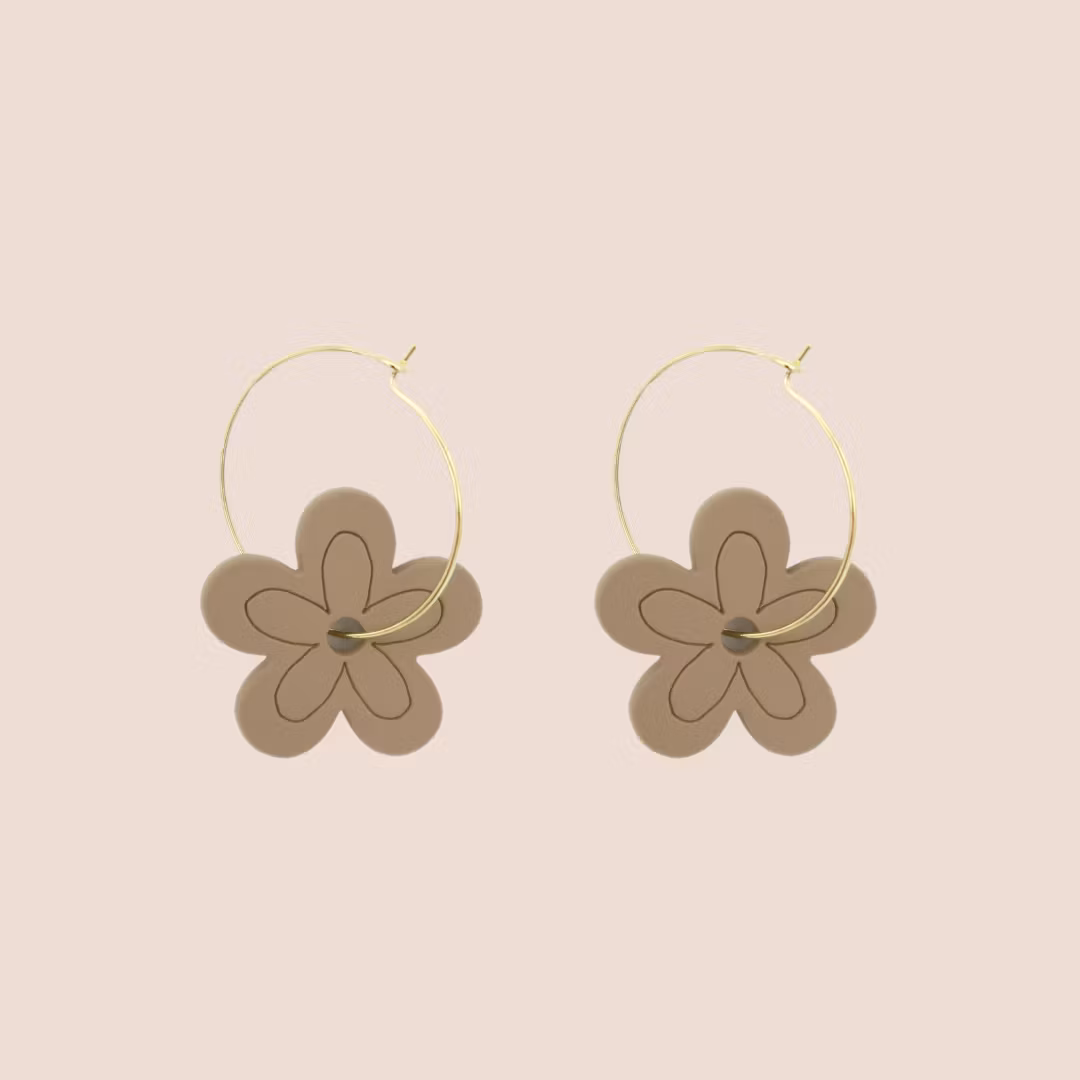 Tunna blomster-hoopen #beige