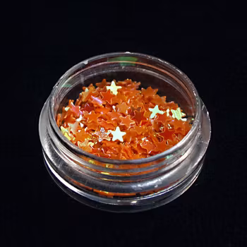 Nailart stjärnor, orange