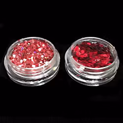 Glitter flakes duo, röd