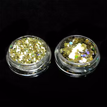 Glitter flakes duo, guld