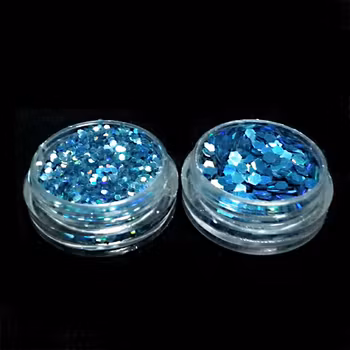 Glitter flakes duo, blå