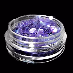 Glitter flakes 2mm, mellanlila