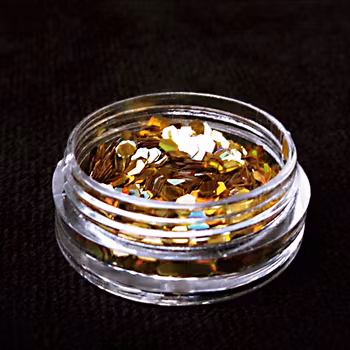 Glitter flakes 2mm, guld