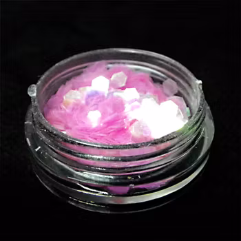 Glitter flakes 2mm, rosa