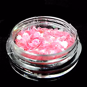 Glitter flakes 2mm, korall