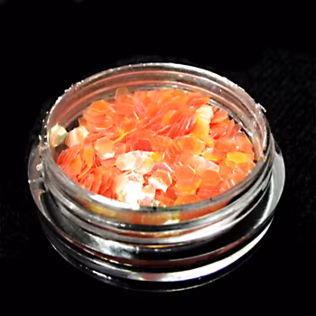 Glitter flakes 2mm, orange