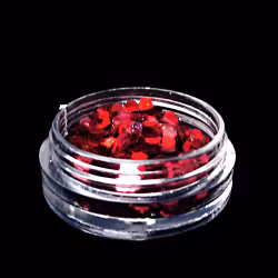 Glitter flakes 2mm, mörkröd