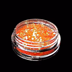 Glitter flakes 1mm, orange