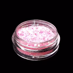 Glitter flakes 1mm, rosa