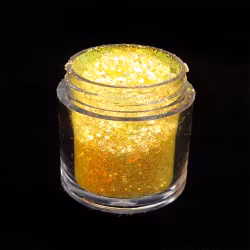 Glitter flakes mix, gul nr 005