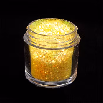 Glitter flakes mix, gul nr 005
