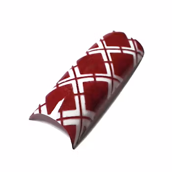 Designtippar röd/vit rutig, 70 st