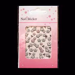 Nagelstickers vita, SJQ-09 blommor